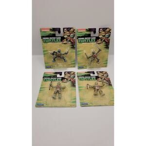 Teenage Mutant Ninja Turtles Mini Figures Set of 4 Playmates Nickelodeon TMNT...
